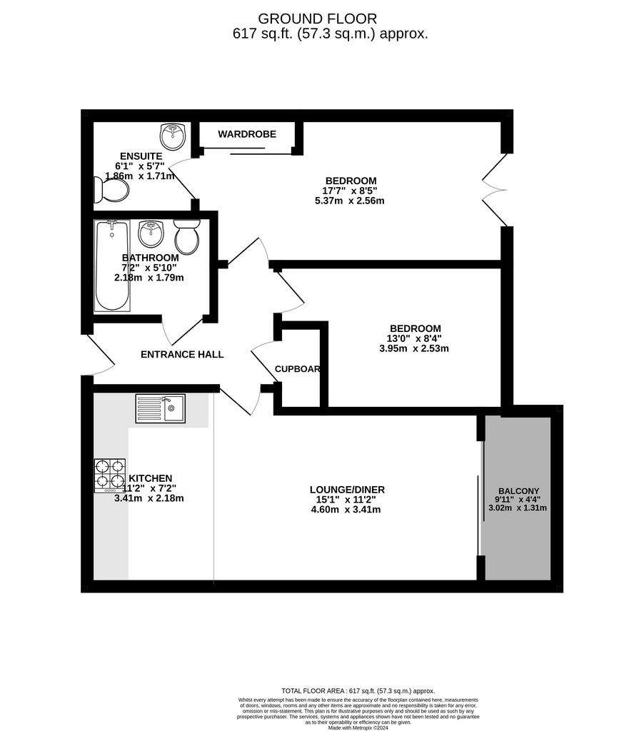 2 bedroom flat for sale - floorplan