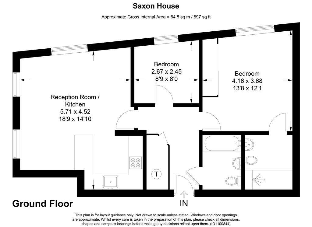 2 bedroom flat for sale - floorplan