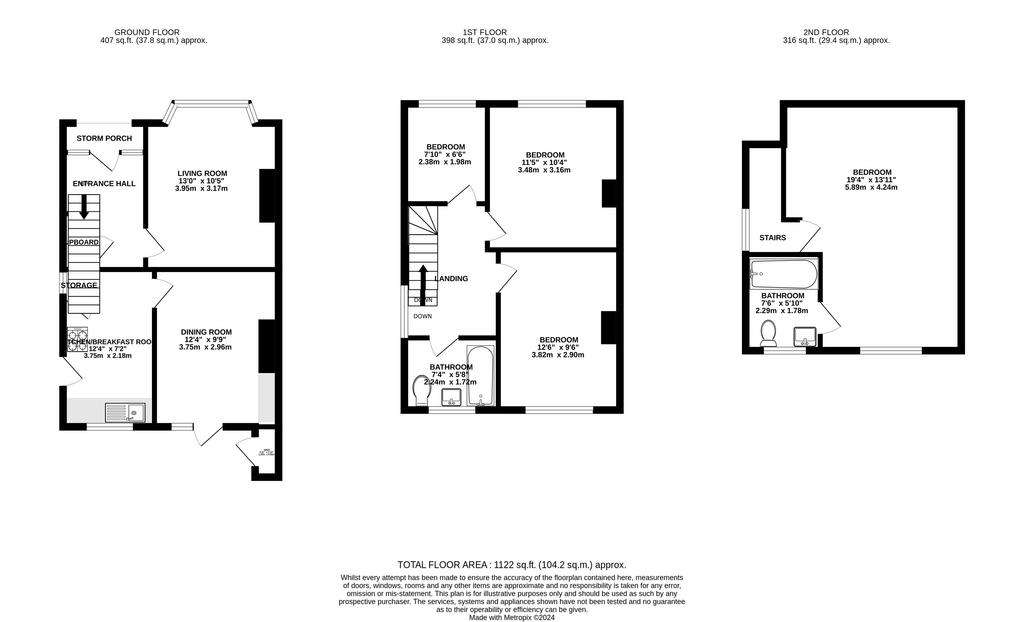 4 bedroom semi-detached house for sale - floorplan