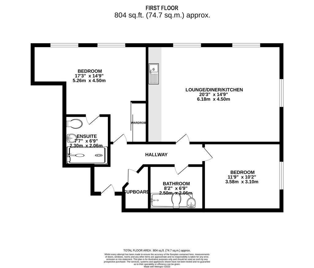 2 bedroom flat for sale - floorplan