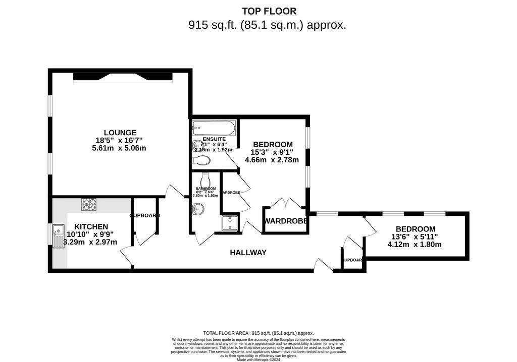 2 bedroom flat for sale - floorplan