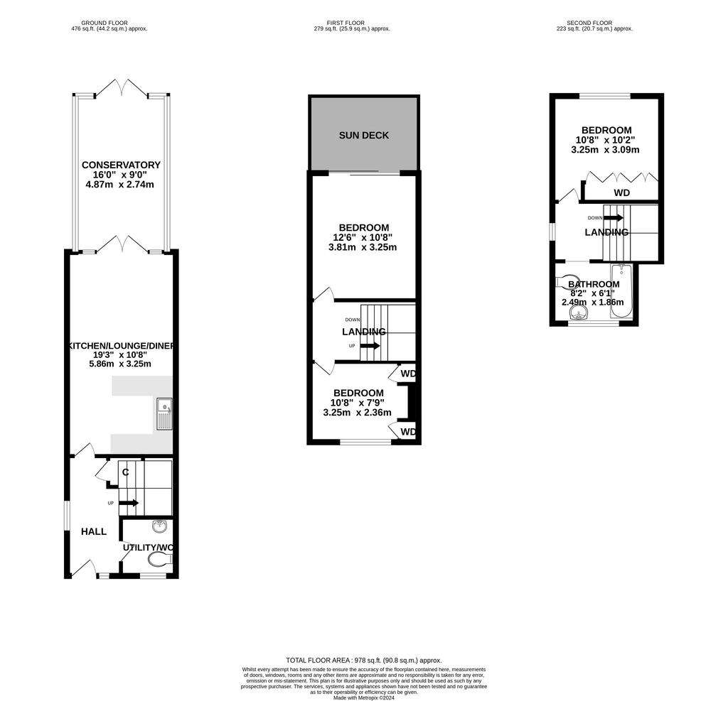 3 bedroom semi-detached house for sale - floorplan