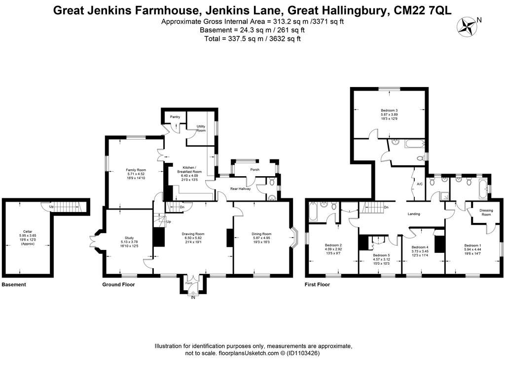 5 bedroom detached house for sale - floorplan