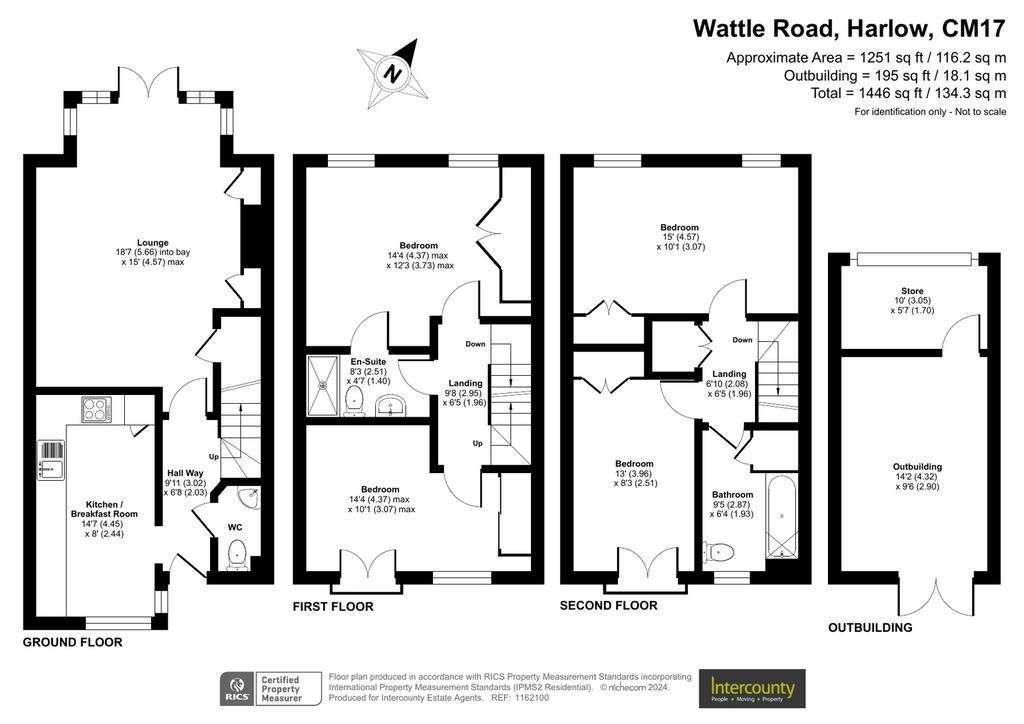 4 bedroom terraced house for sale - floorplan