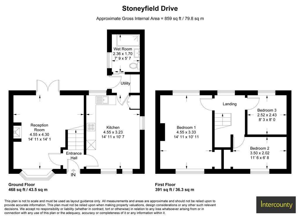 3 bedroom semi-detached house for sale - floorplan