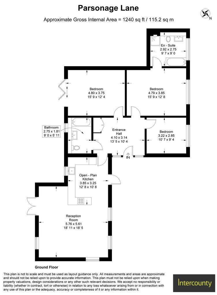 3 bedroom bungalow for sale - floorplan