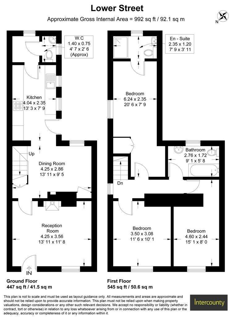 3 bedroom end of terrace house for sale - floorplan