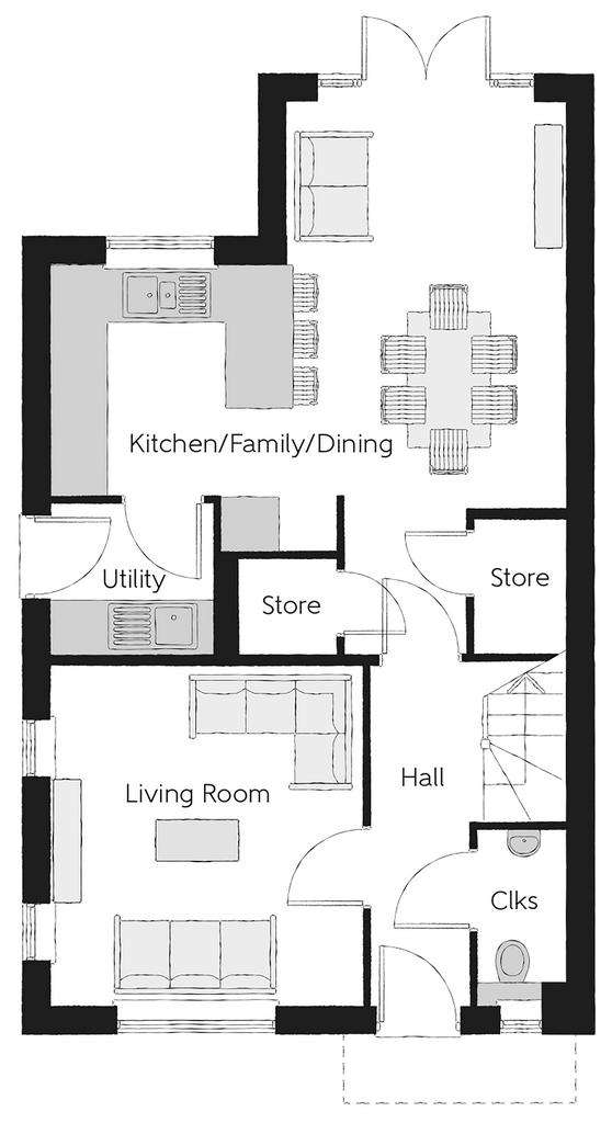 3 bedroom detached house for sale - floorplan