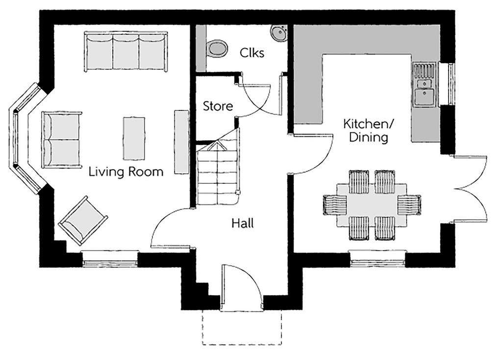 3 bedroom semi-detached house for sale - floorplan