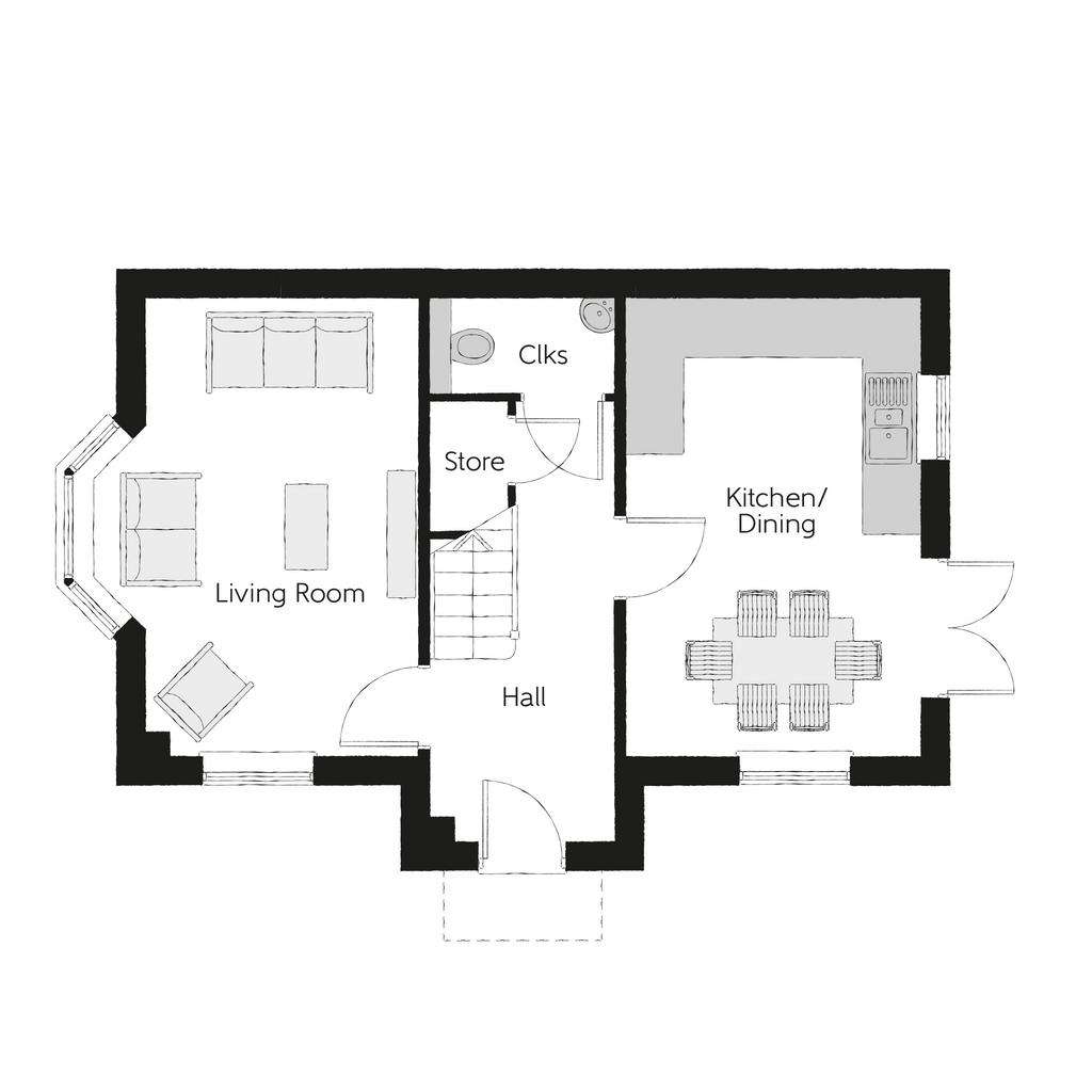 3 bedroom detached house for sale - floorplan