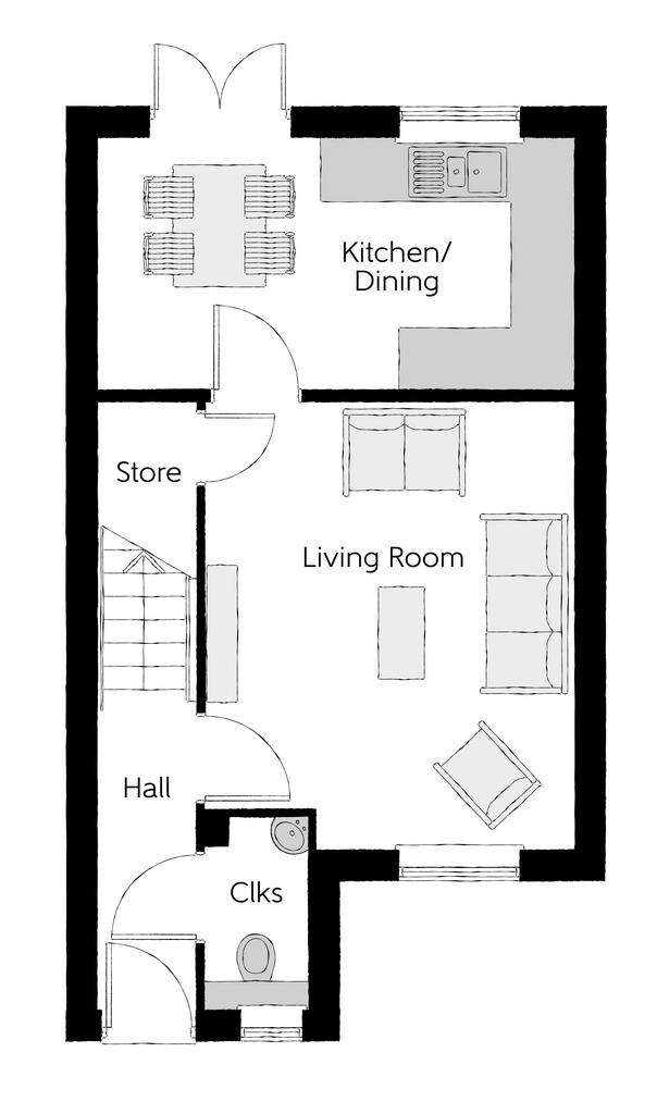 3 bedroom semi-detached house for sale - floorplan