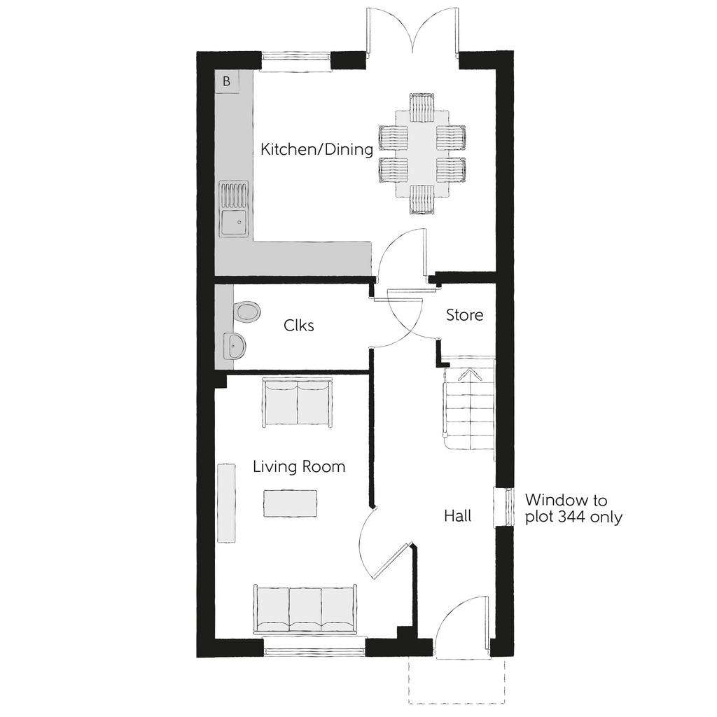 3 bedroom semi-detached house for sale - floorplan