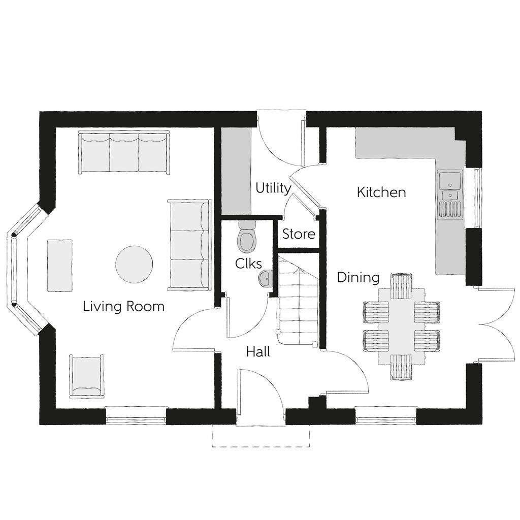 3 bedroom detached house for sale - floorplan