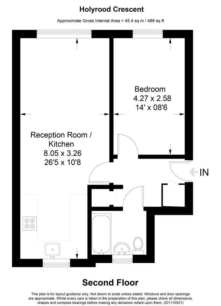 1 bedroom flat for sale - floorplan