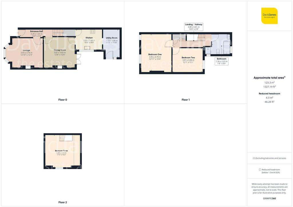 3 bedroom semi-detached house for sale - floorplan