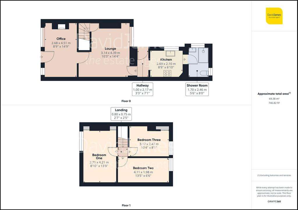 3 bedroom end of terrace house for sale - floorplan