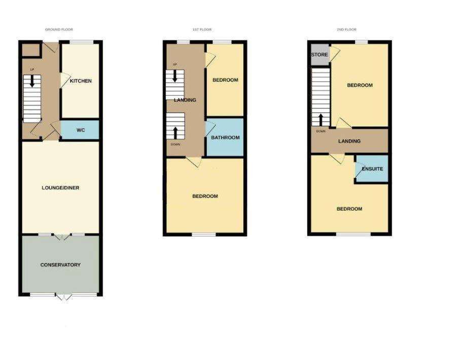 4 bedroom town house for sale - floorplan