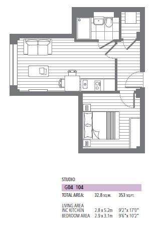 1 bedroom flat to rent - floorplan