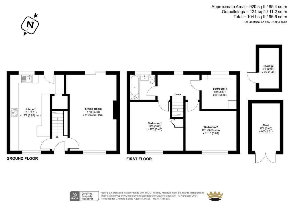 3 bedroom semi-detached house for sale - floorplan