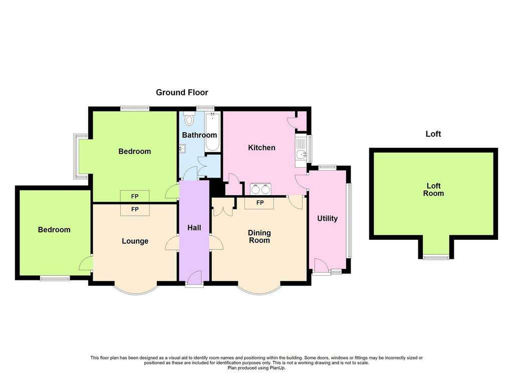 2 bedroom detached bungalow for sale - floorplan