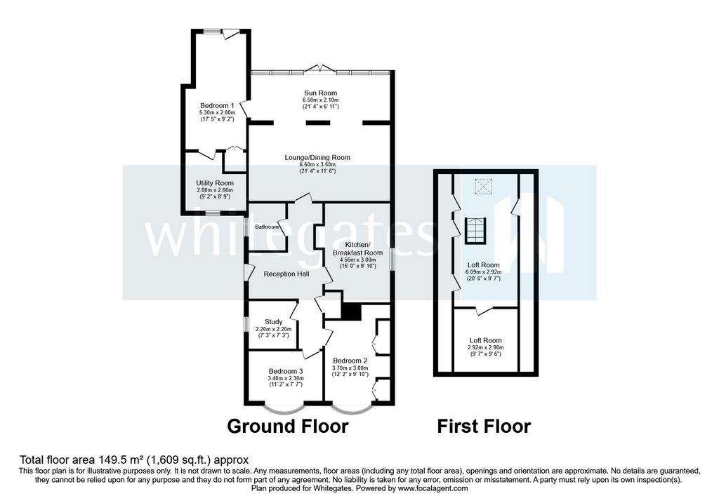 3 bedroom bungalow for sale - floorplan