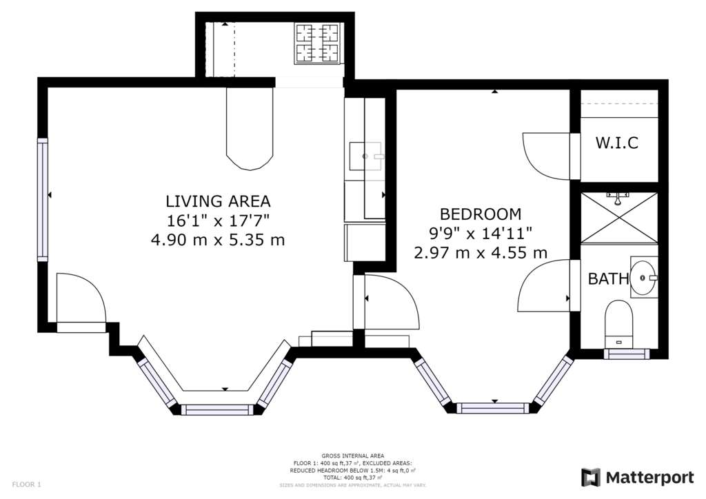 1 bedroom flat for sale - floorplan