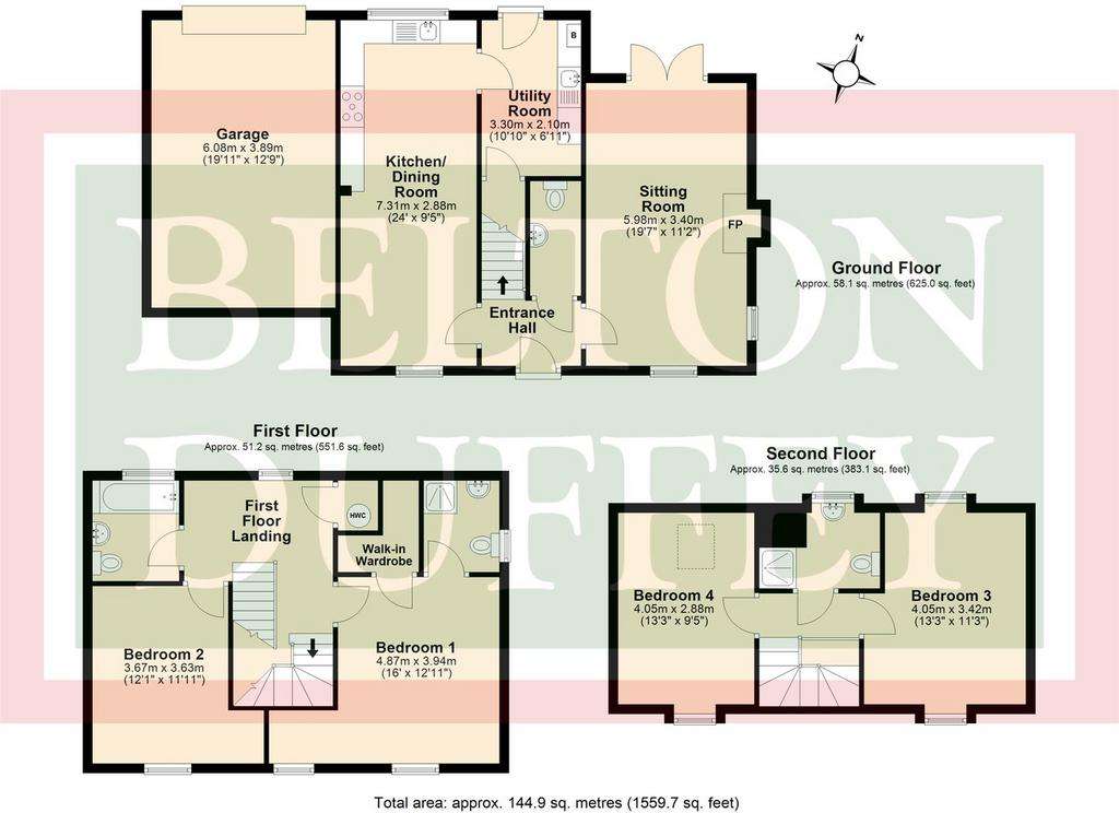 4 bedroom detached house for sale - floorplan