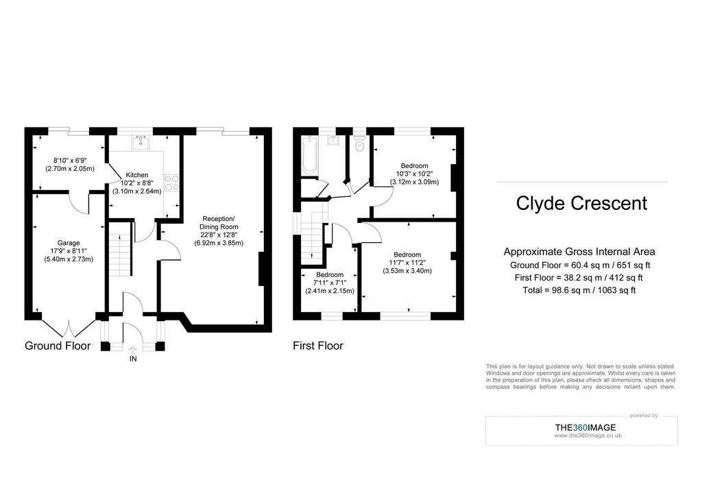 3 bedroom end of terrace house for sale - floorplan