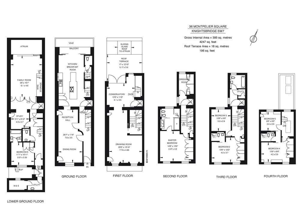 6 bedroom terraced house to rent - floorplan