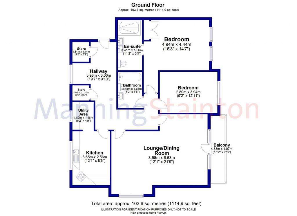 2 bedroom flat for sale - floorplan