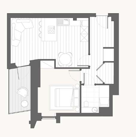 1 bedroom flat for sale - floorplan