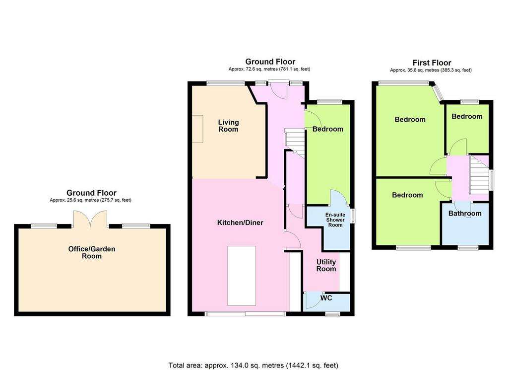 4 bedroom end of terrace house for sale - floorplan