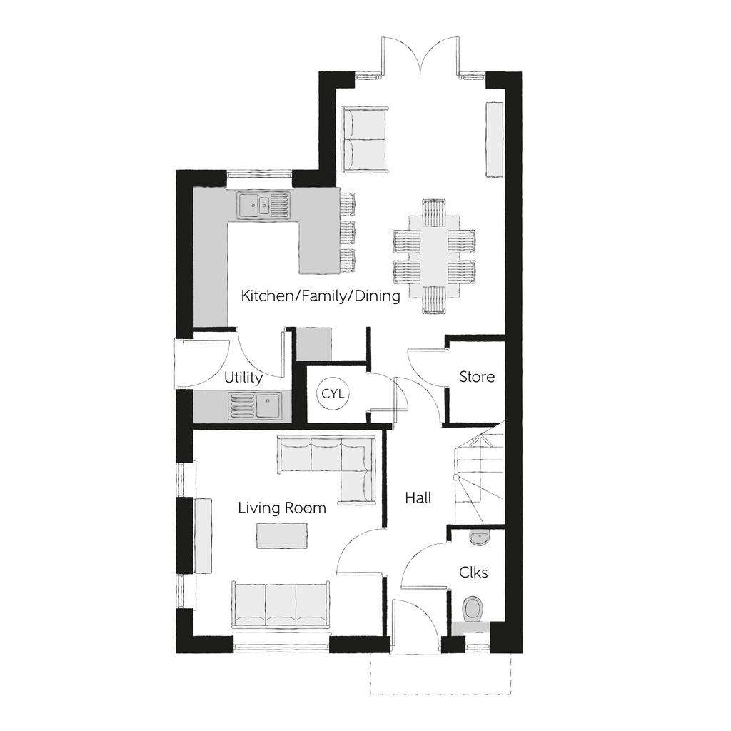 3 bedroom detached house for sale - floorplan