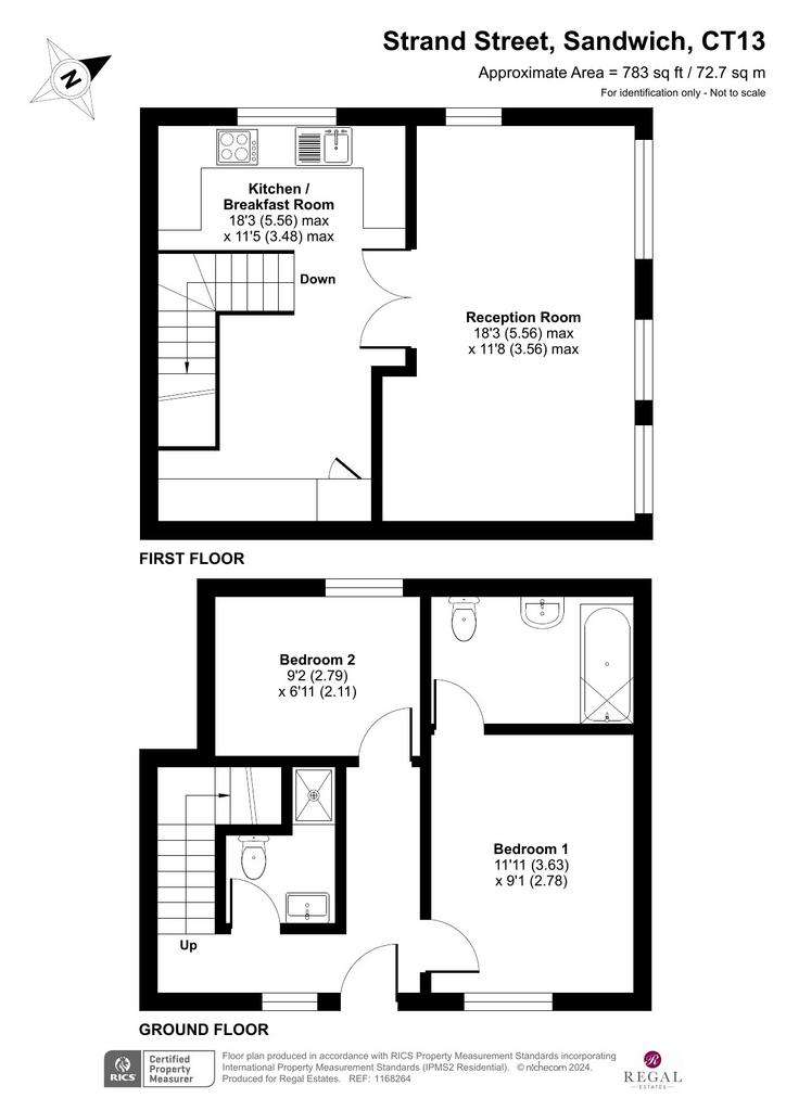 2 bedroom semi-detached house for sale - floorplan