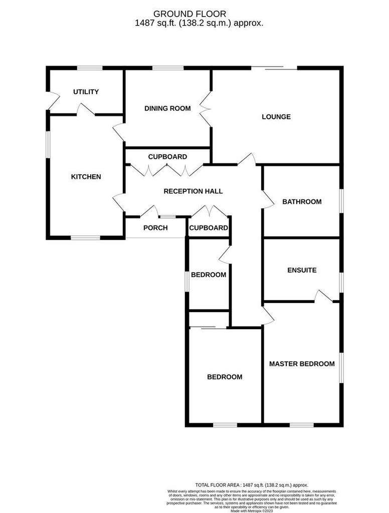 3 bedroom detached bungalow for sale - floorplan