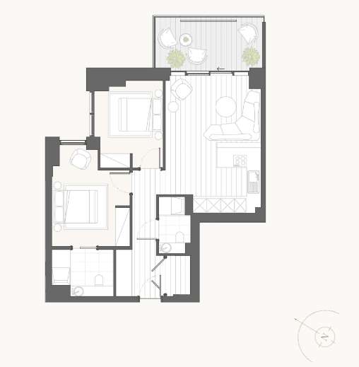 2 bedroom flat for sale - floorplan