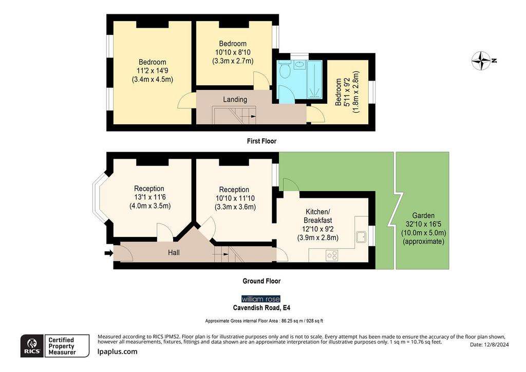 3 bedroom semi-detached house for sale - floorplan