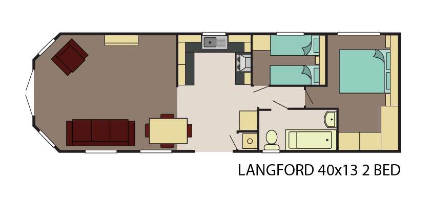 2 bedroom Lodge for sale - floorplan