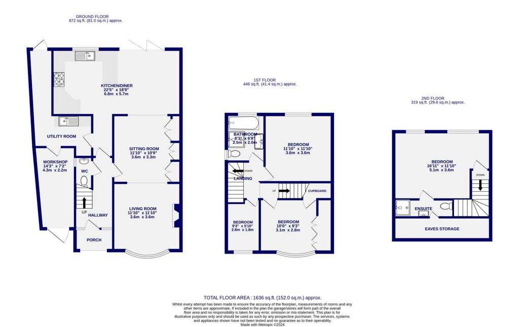 4 bedroom semi-detached house for sale - floorplan