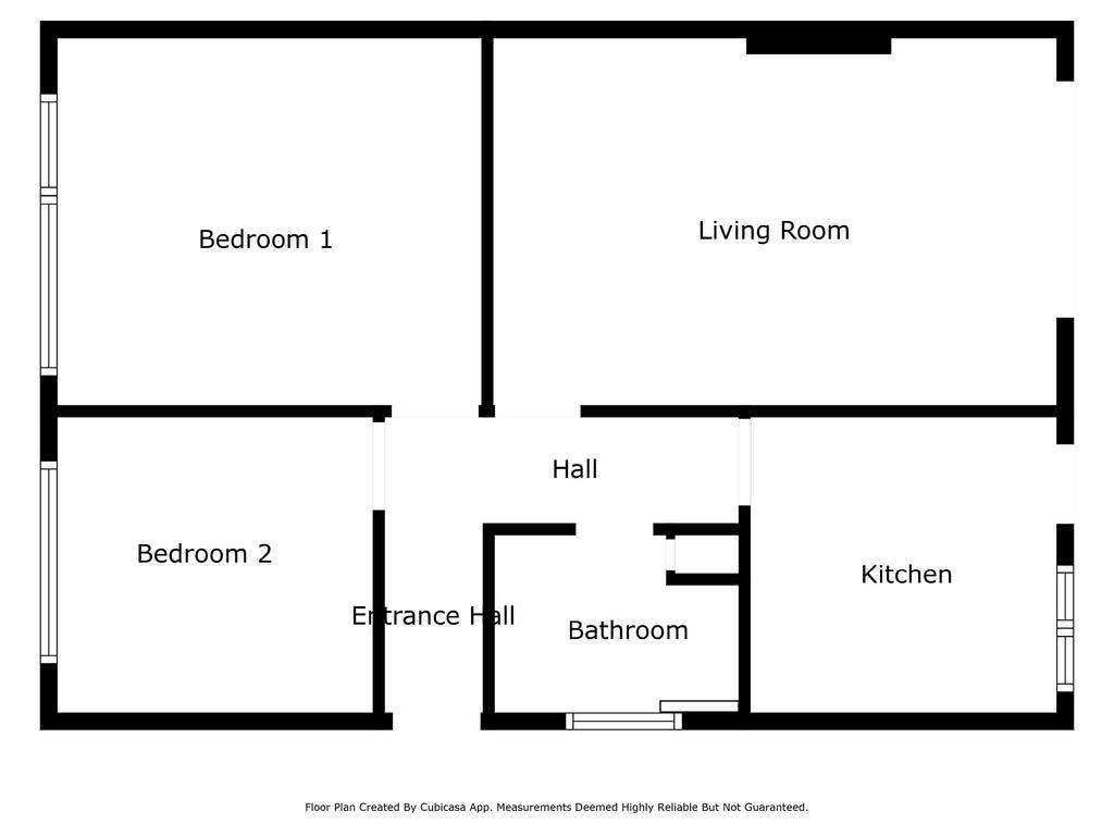 2 bedroom semi-detached bungalow for sale - floorplan