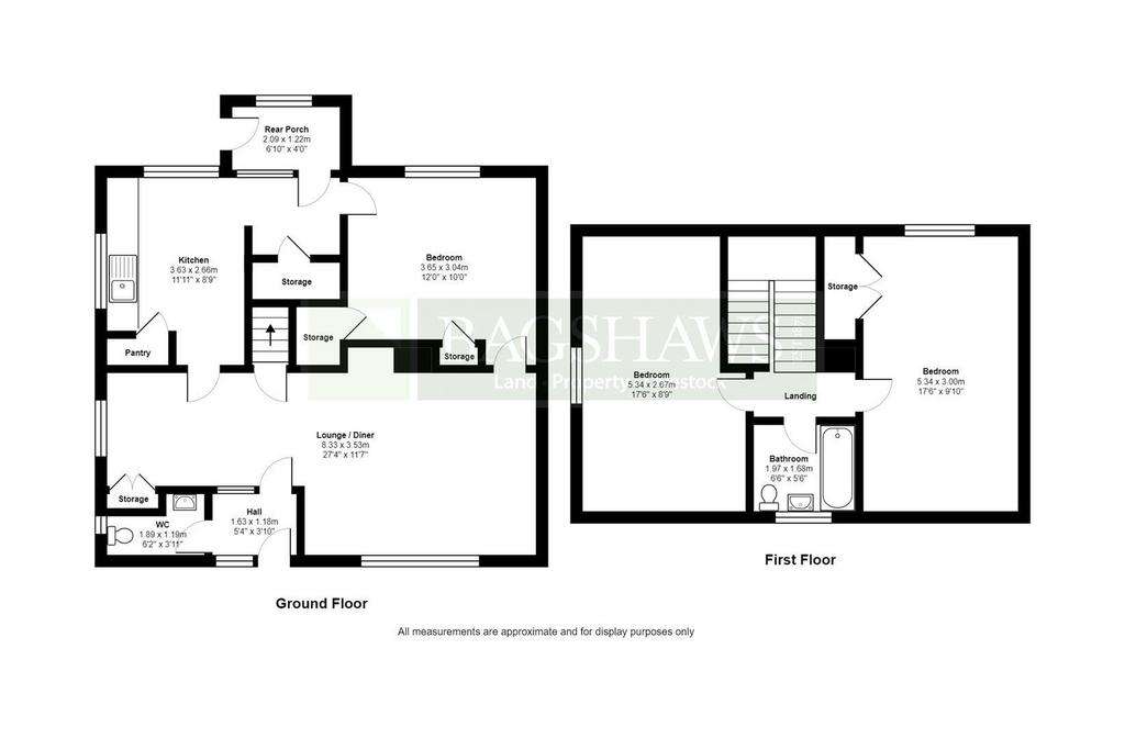 3 bedroom semi-detached bungalow for sale - floorplan