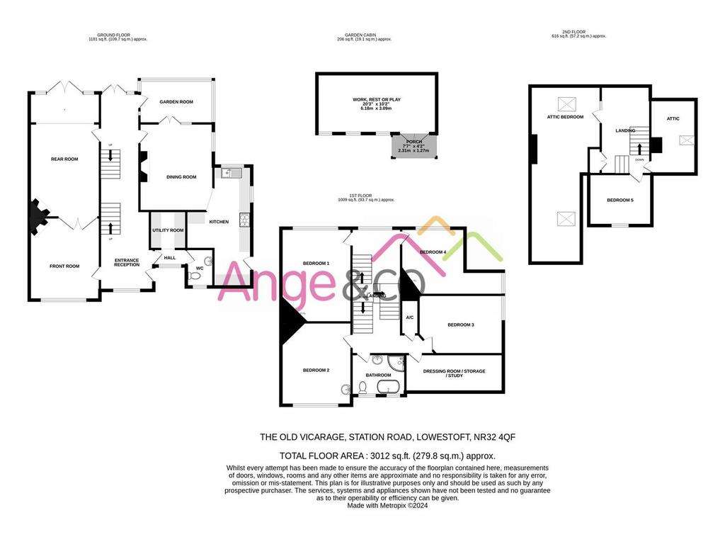 6 bedroom semi-detached house for sale - floorplan