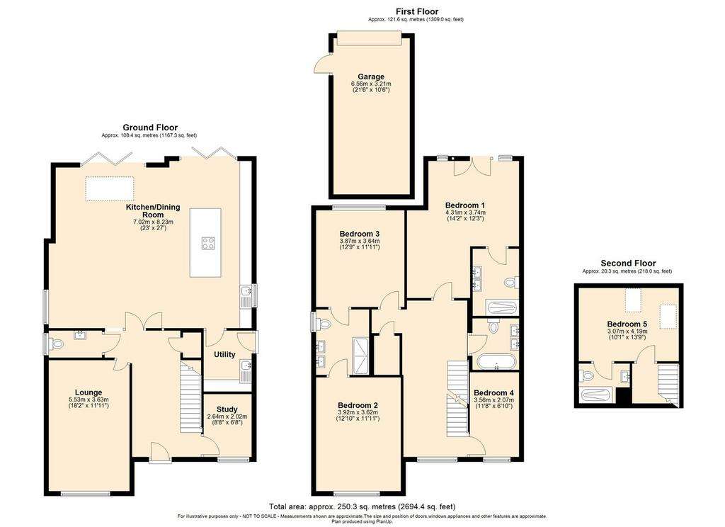 5 bedroom detached house to rent - floorplan