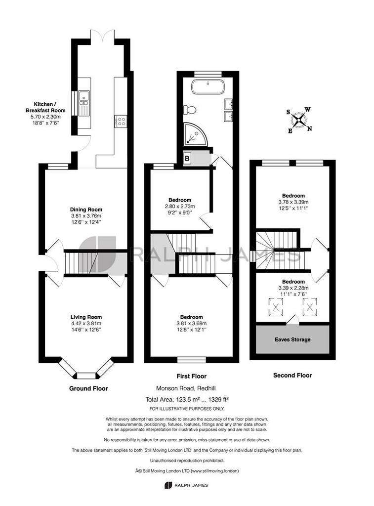 4 bedroom semi-detached house to rent - floorplan