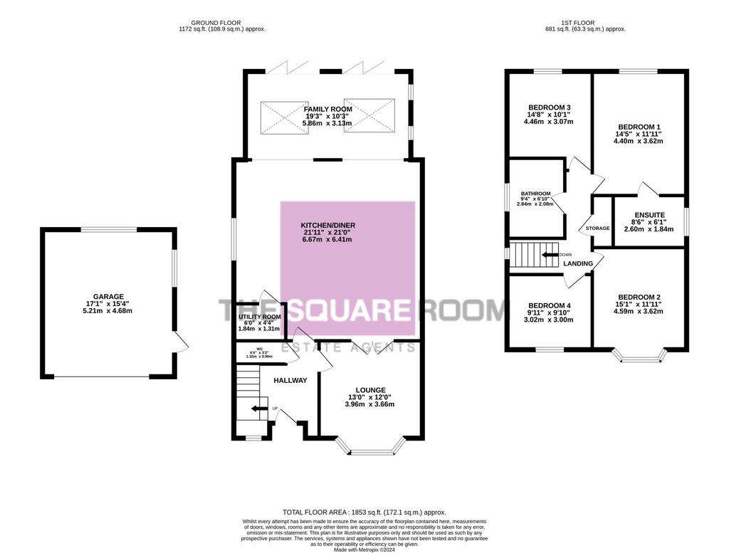 4 bedroom detached house for sale - floorplan