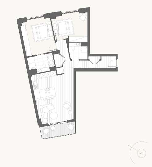 2 bedroom flat for sale - floorplan