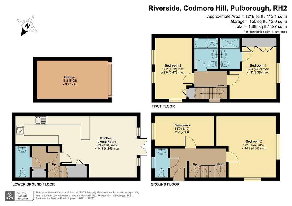 4 bedroom town house for sale - floorplan