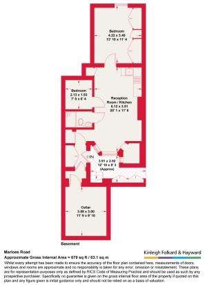 1 bedroom flat to rent - floorplan