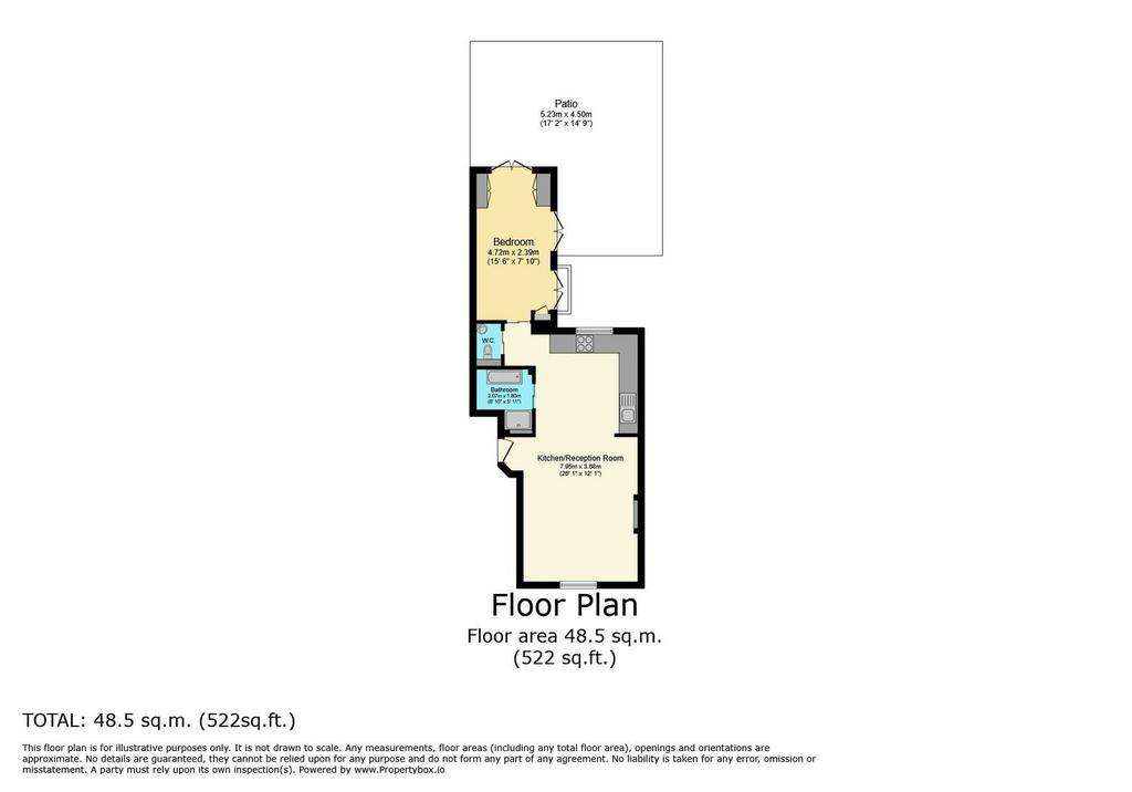 1 bedroom flat to rent - floorplan