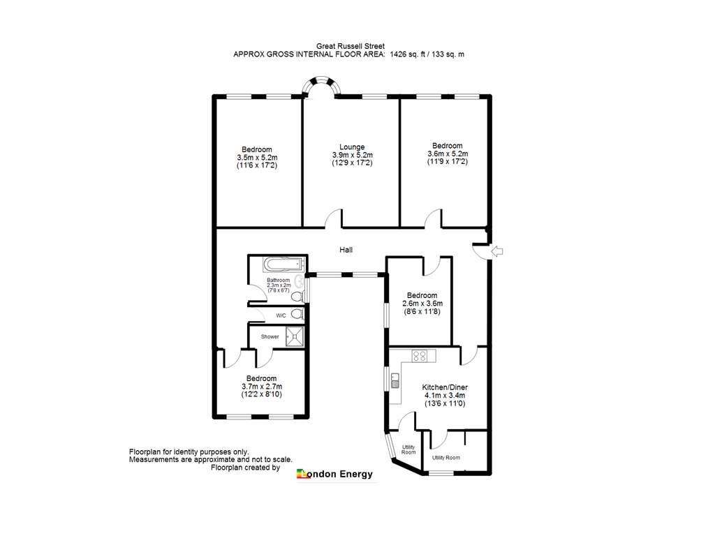 4 bedroom flat to rent - floorplan